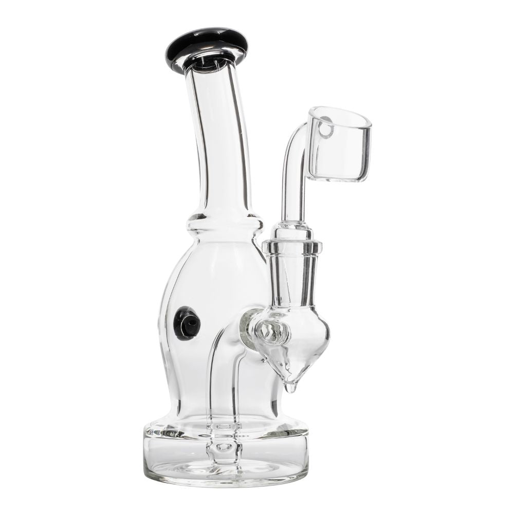 Dewdrop Curved Body Dab Rig with Colored Accents | Onyx