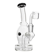 Dewdrop Curved Body Dab Rig with Colored Accents | Onyx