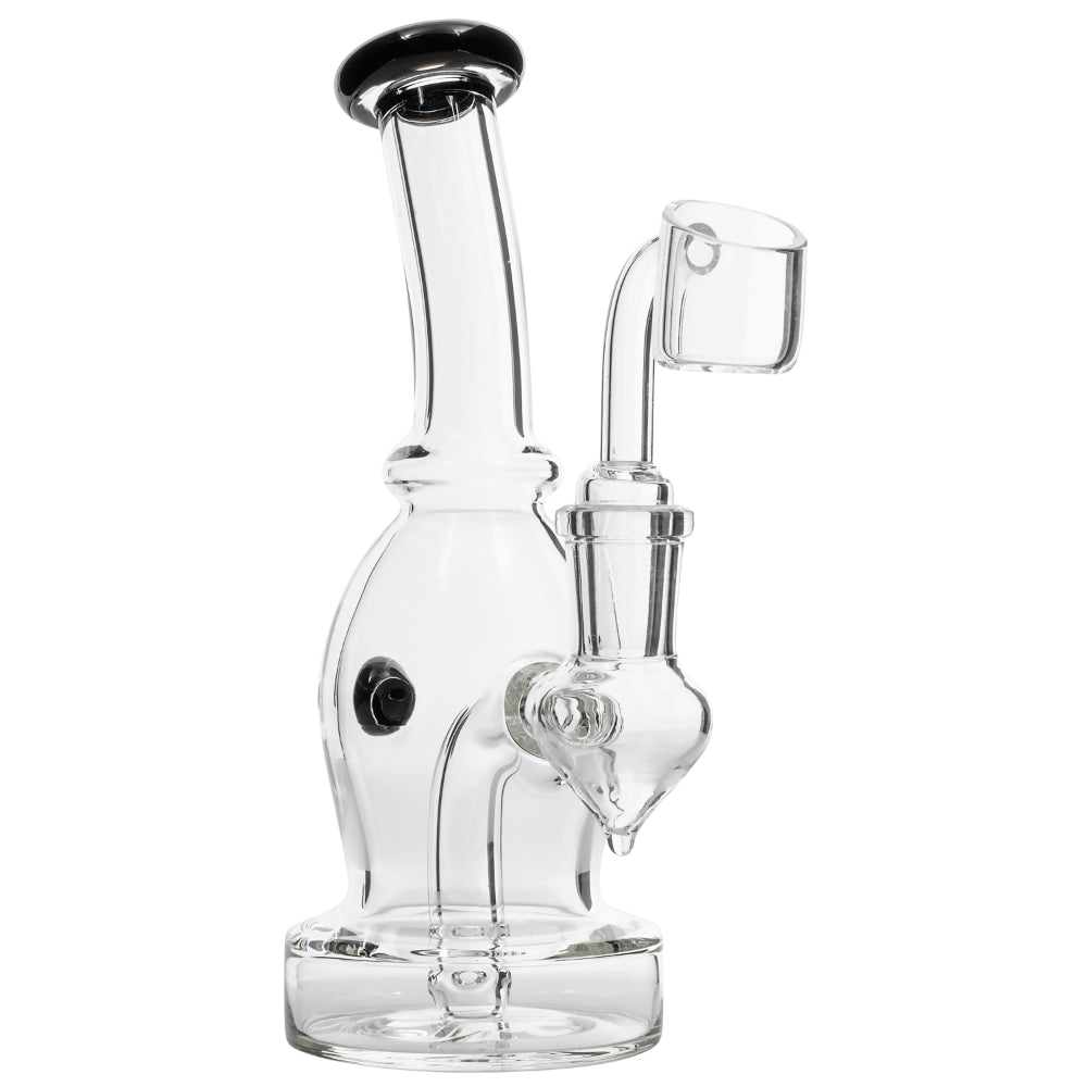 Dewdrop Curved Body Dab Rig with Colored Accents
