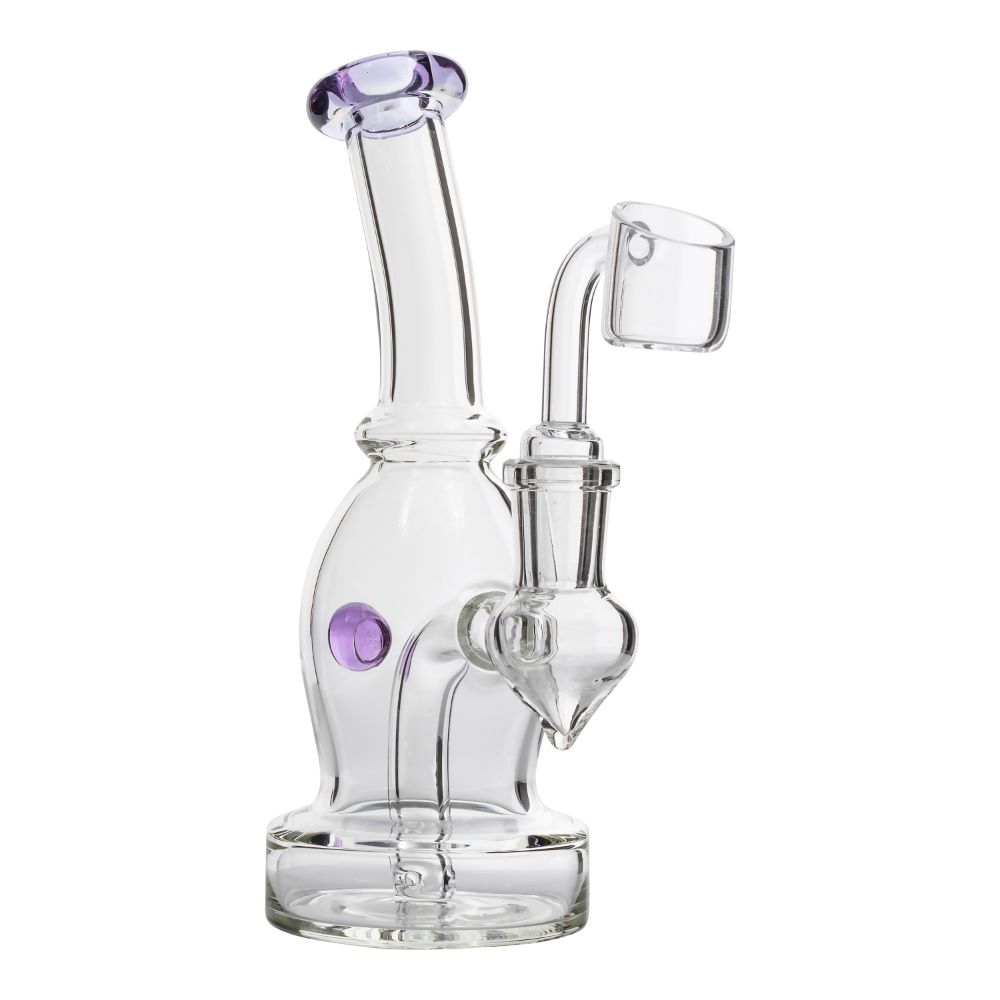 Dewdrop Curved Body Dab Rig with Colored Accents