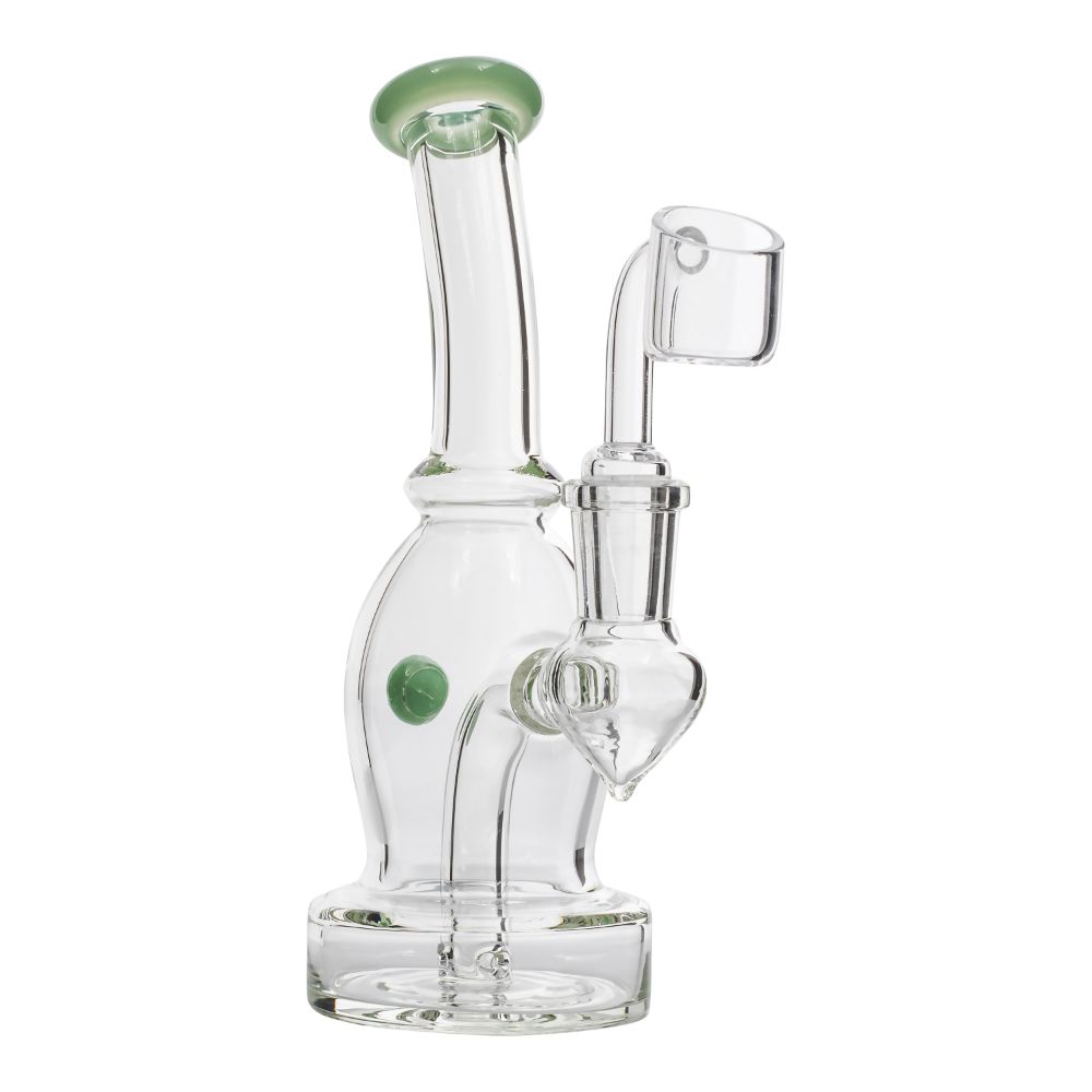 Dewdrop Curved Body Dab Rig with Colored Accents