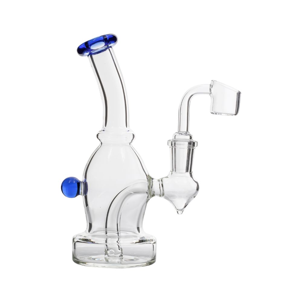 Dewdrop Curved Body Dab Rig with Colored Accents