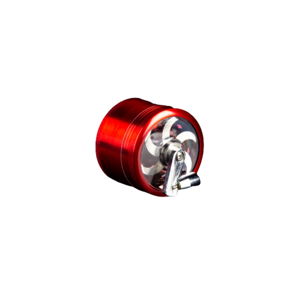 Cloud 8 Hand Crank Grinder | 4-Part | 2.2 Inch | Red