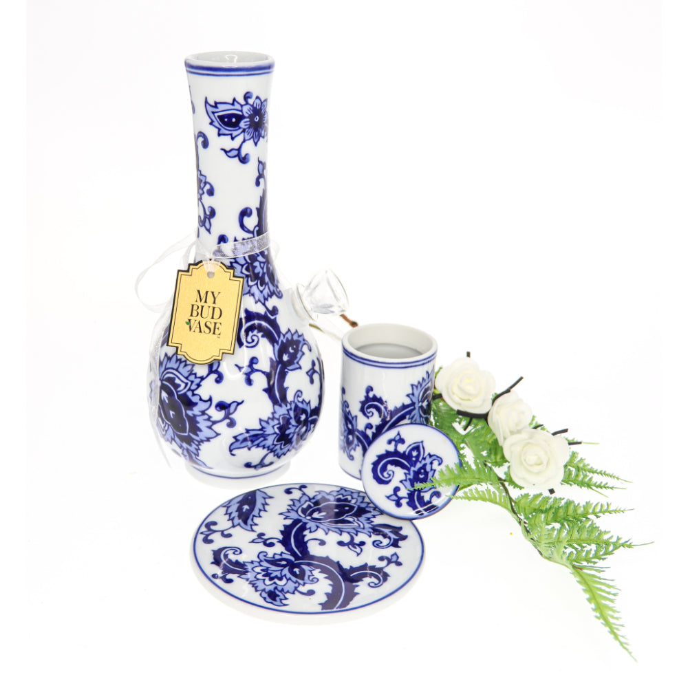 My Bud Vase "Joy" Chinese Porcelain Vase Bong Set | Seperated