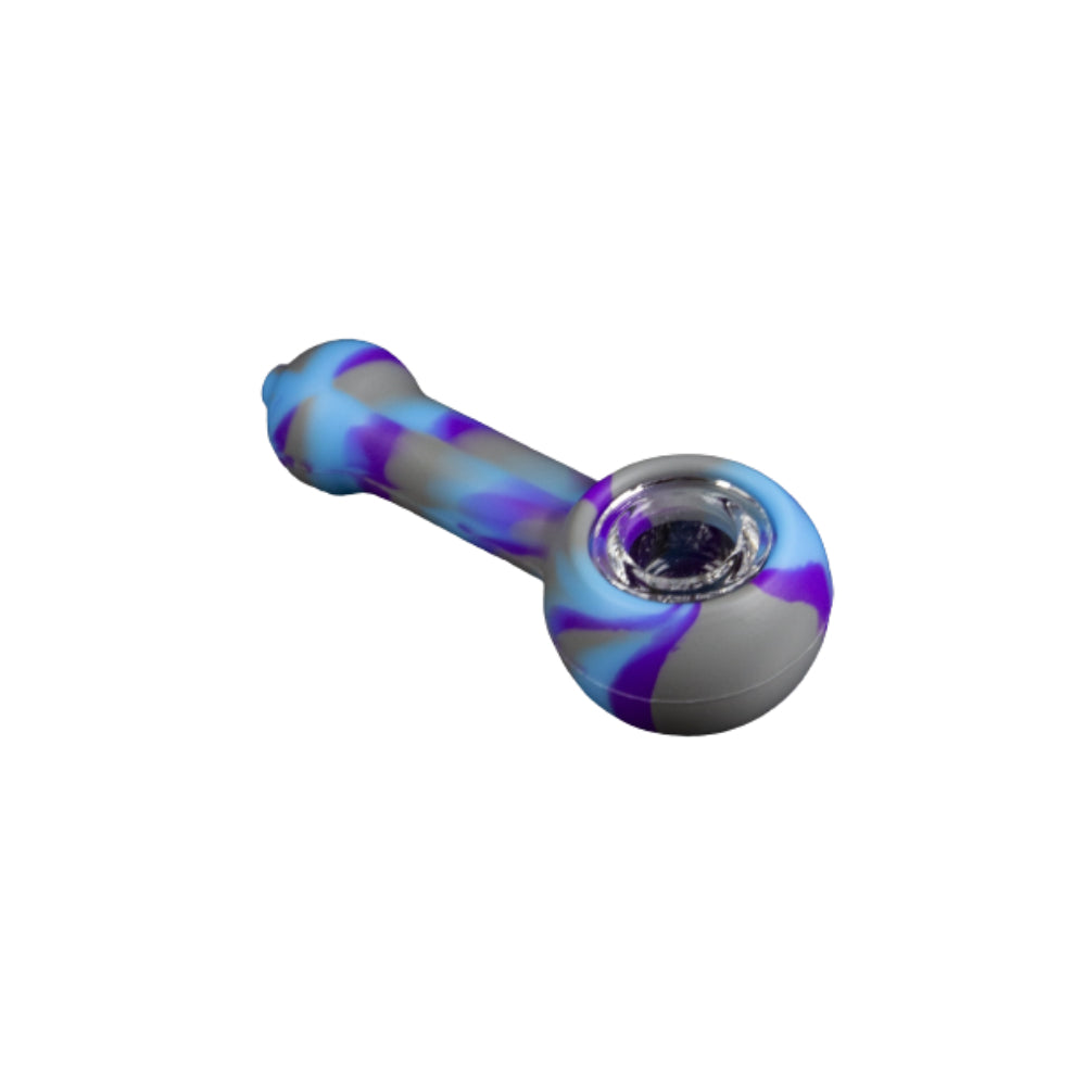 3 Gates Global Silicone Spoon Pipe | Purple / Gray / Blue