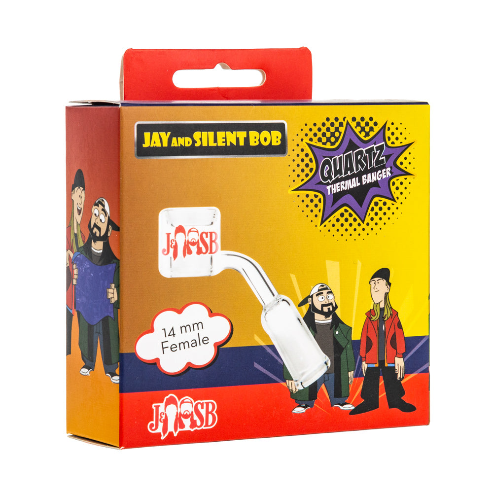 Jay and Silent Bob Female Quartz Thermal Banger with 45° angle | 14.5mm - Custom Box
