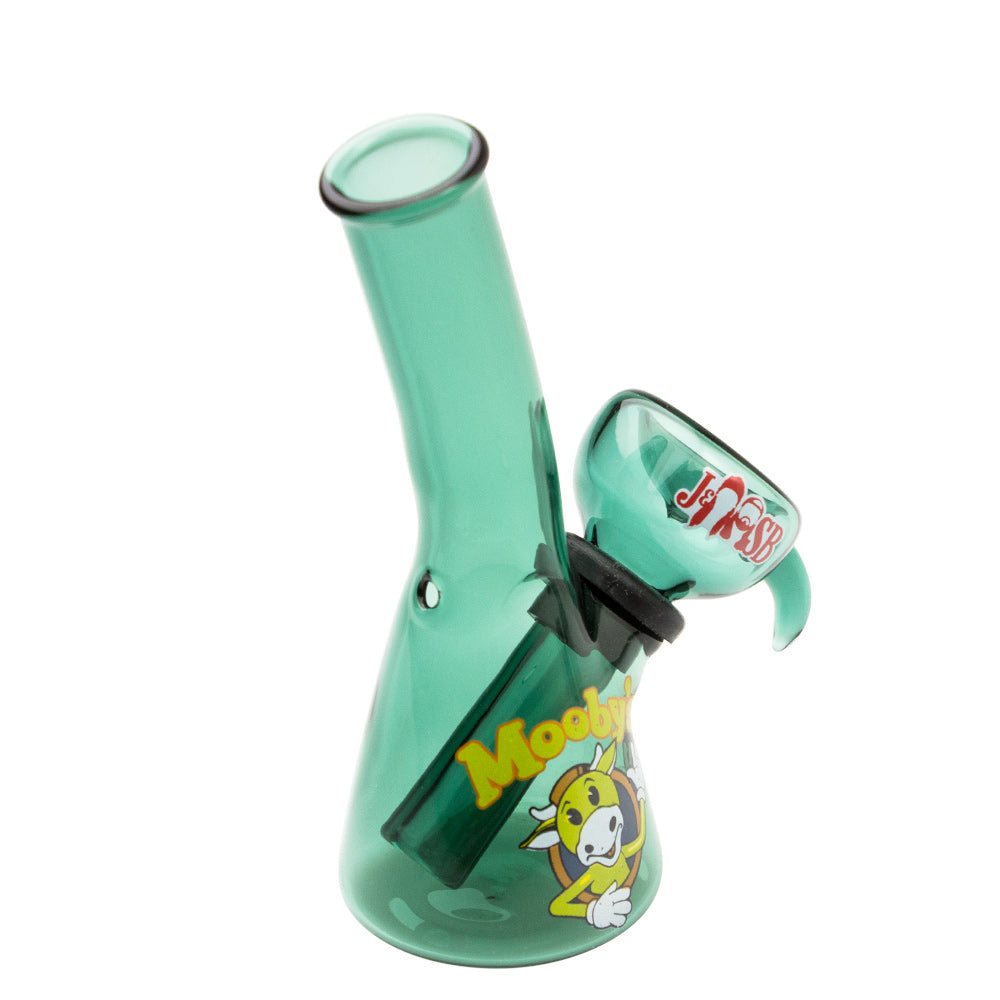 Jay and Silent Bob Mini Beaker Base Bong | Mooby's | Teal - Back View 