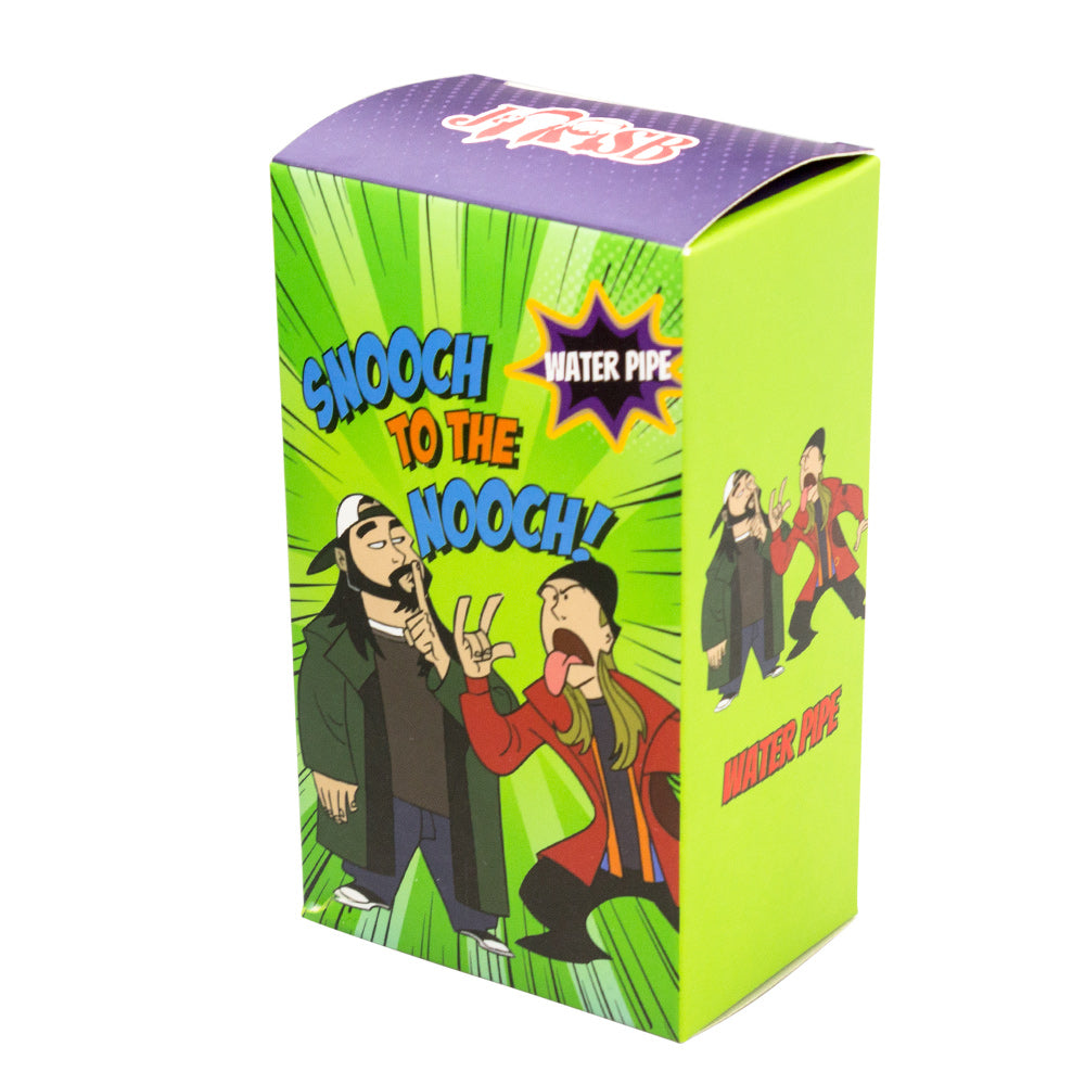 Jay and Silent Bob Mini Beaker Base Bong | Snooch to the Nooch | Green - Box 