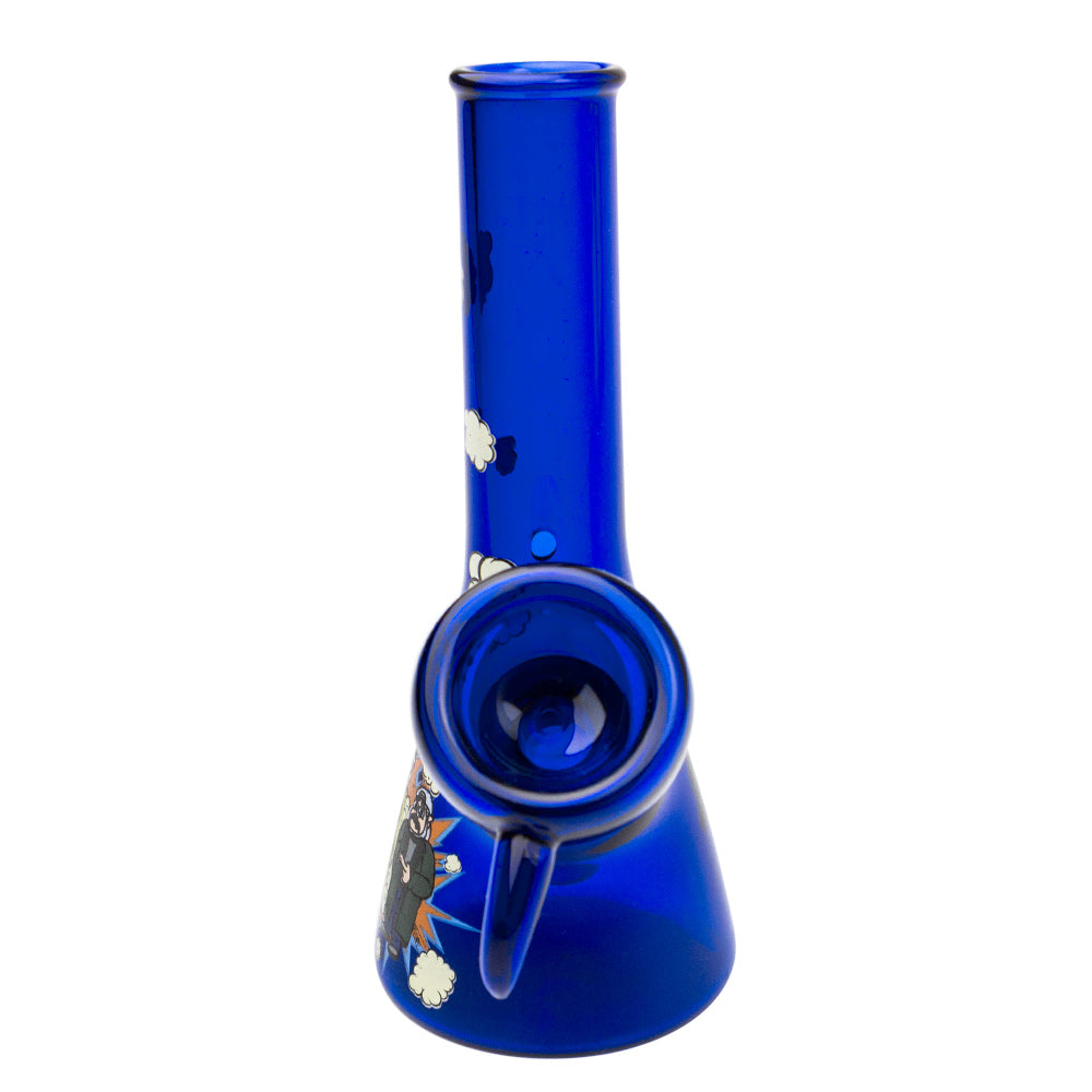 Jay and Silent Bob Mini Beaker Base Bong | Jay & Silent Bob | Blue - Front View 