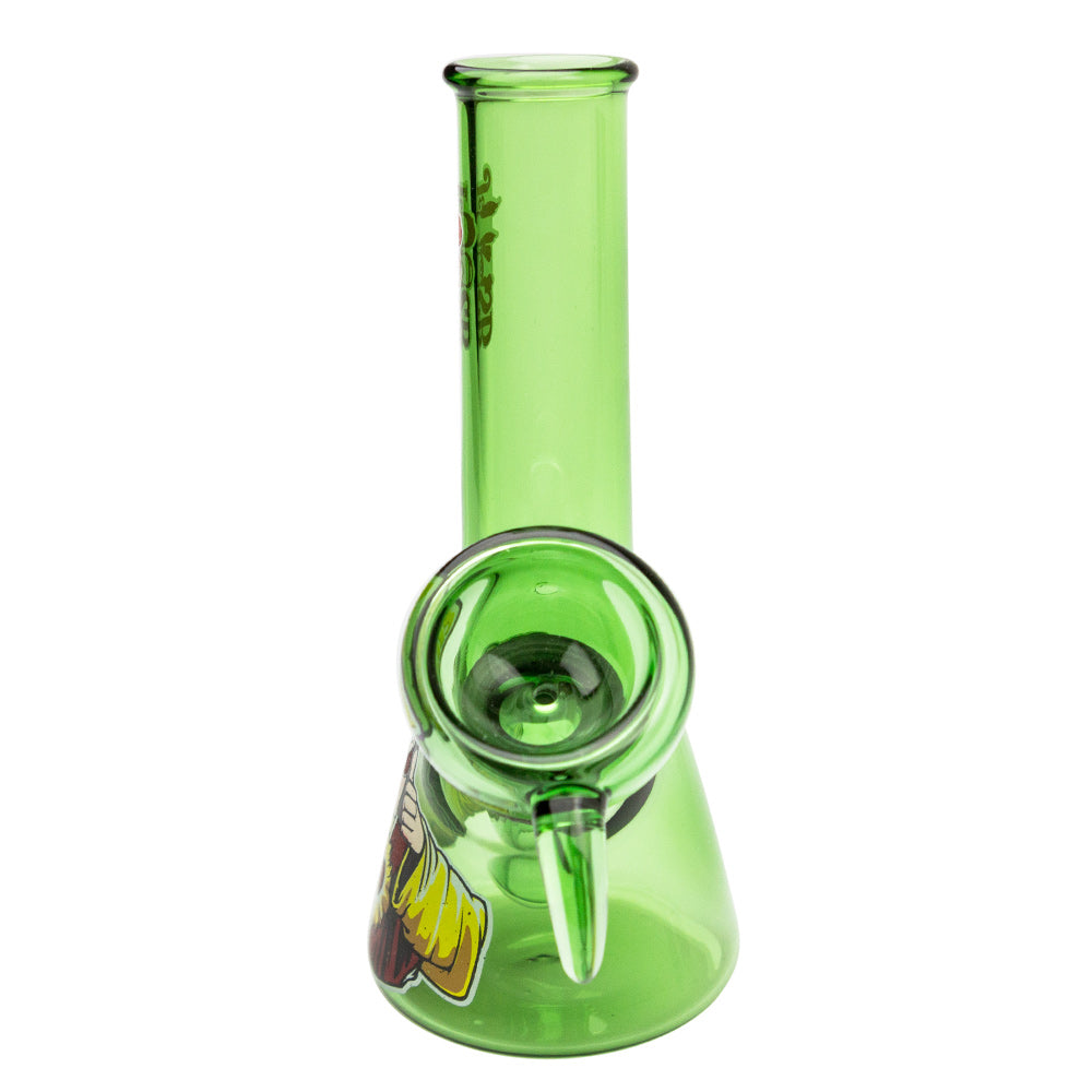 Jay and Silent Bob Mini Beaker Base Bong | Buddy Christ | Green - Front View 