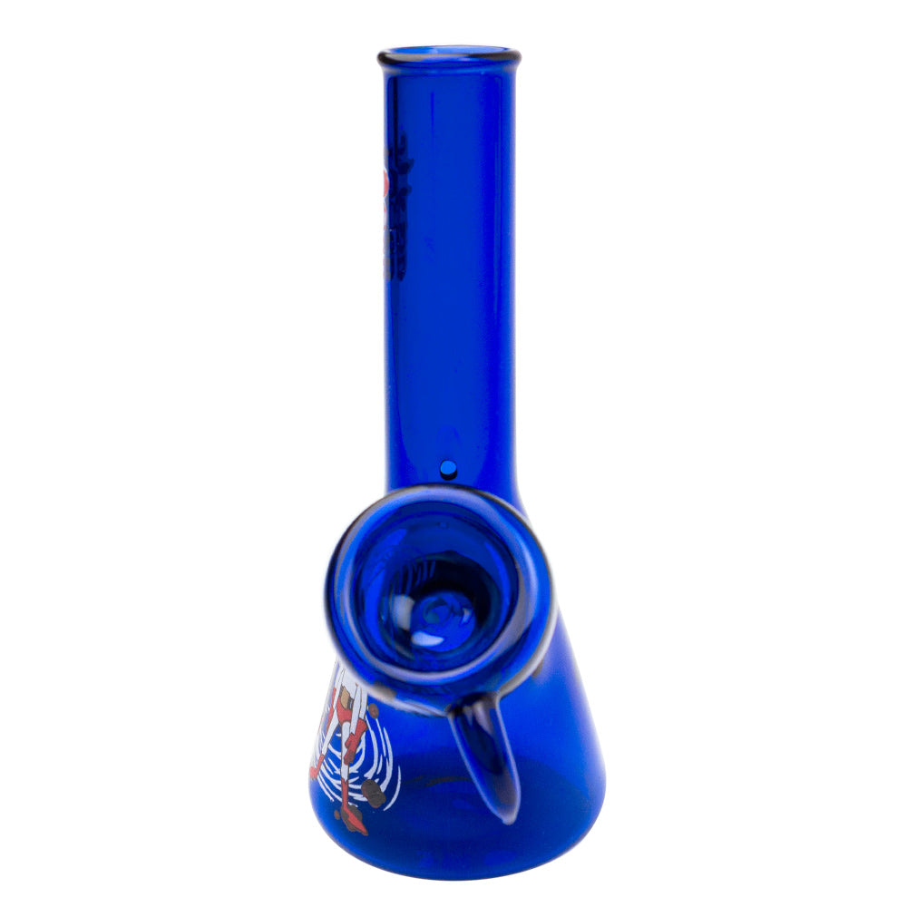 Jay and Silent Bob Mini Beaker Base Bong | Bluntman & Chronic | Blue - Front View 