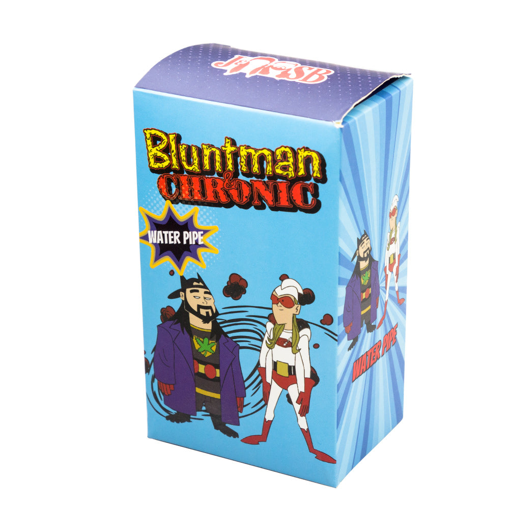Jay and Silent Bob Mini Beaker Base Bong | Bluntman & Chronic | Blue - Box