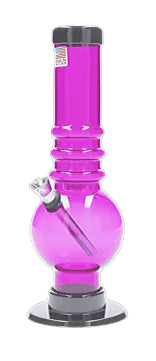 JM Plastics Bubble Base with Grip Acrylic Bong - 9 in.