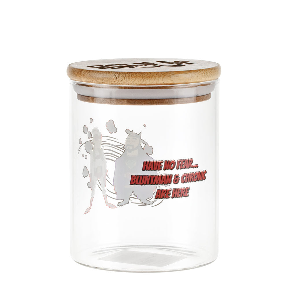 Jay and Silent Bob Glass Stash Jar | Bluntman and Chronic | Large - Back View 