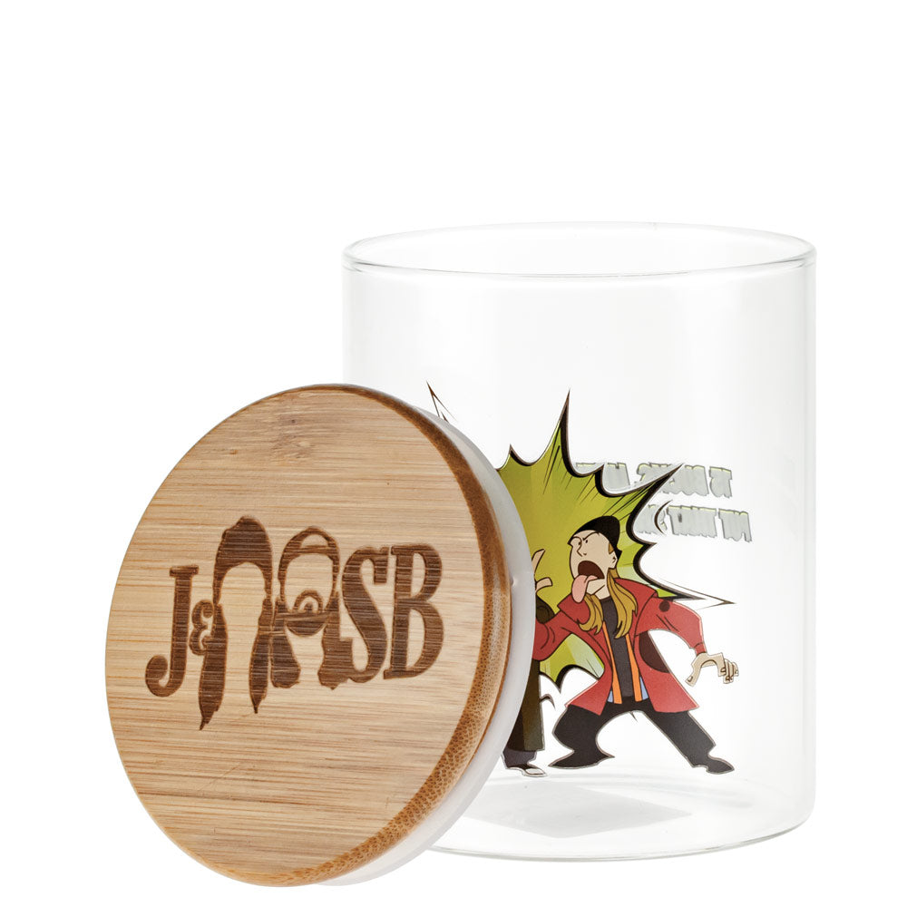 Jay and Silent Bob Glass Stash Jar | Bucks | Large - Lid Off 