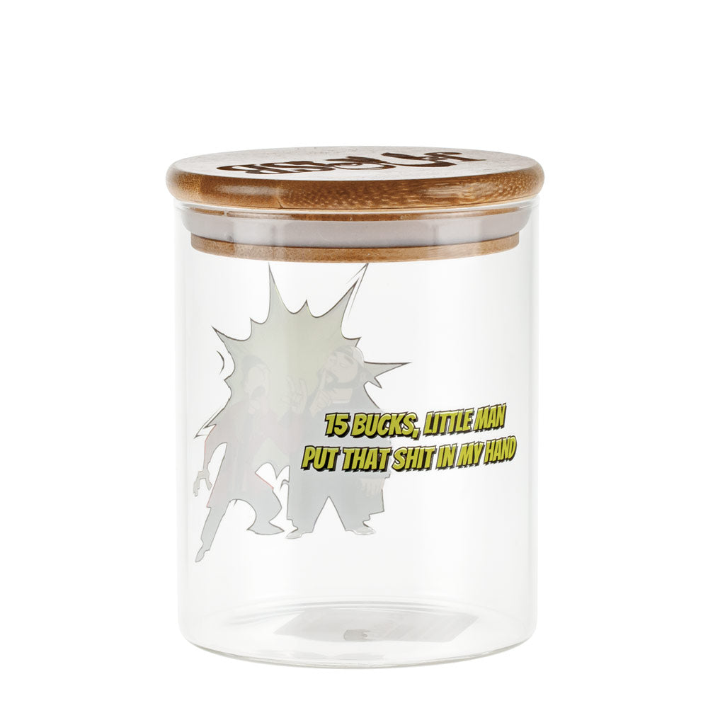 Jay and Silent Bob Glass Stash Jar | Bucks | Large - Back View 