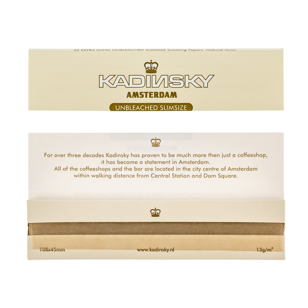 Kadinsky Amsterdam Unbleached Slimsize Rolling Papers 