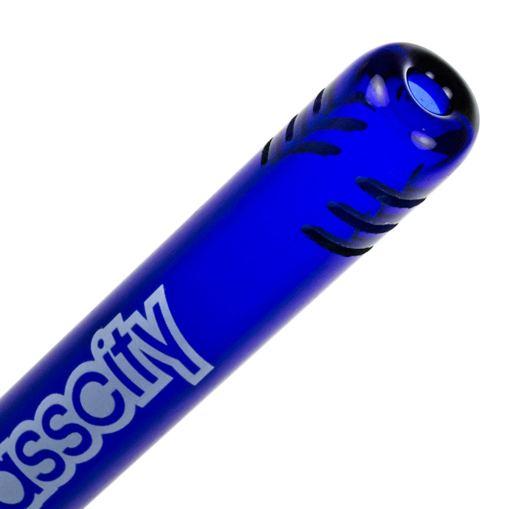 Glasscity Slitted Diffuser Downstem | 18.8mm | Blue - Close Up Slits 
