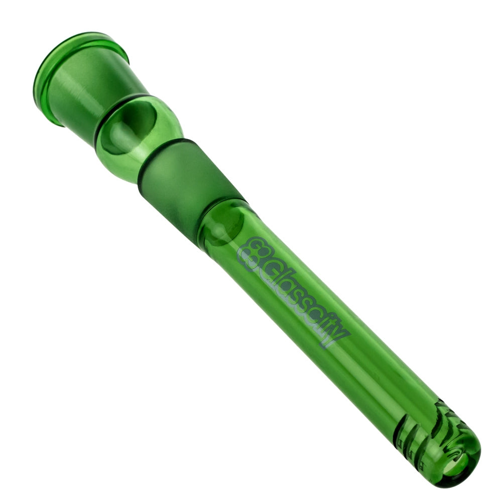Glasscity Slitted Diffuser Downstem | 18.8mm | Green - Back View 