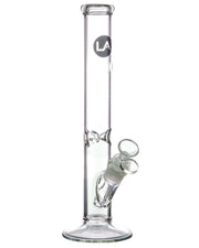 A front view of the 12" Clear Straight Tube, showing the clear glass construction and simple cylindrical shape.