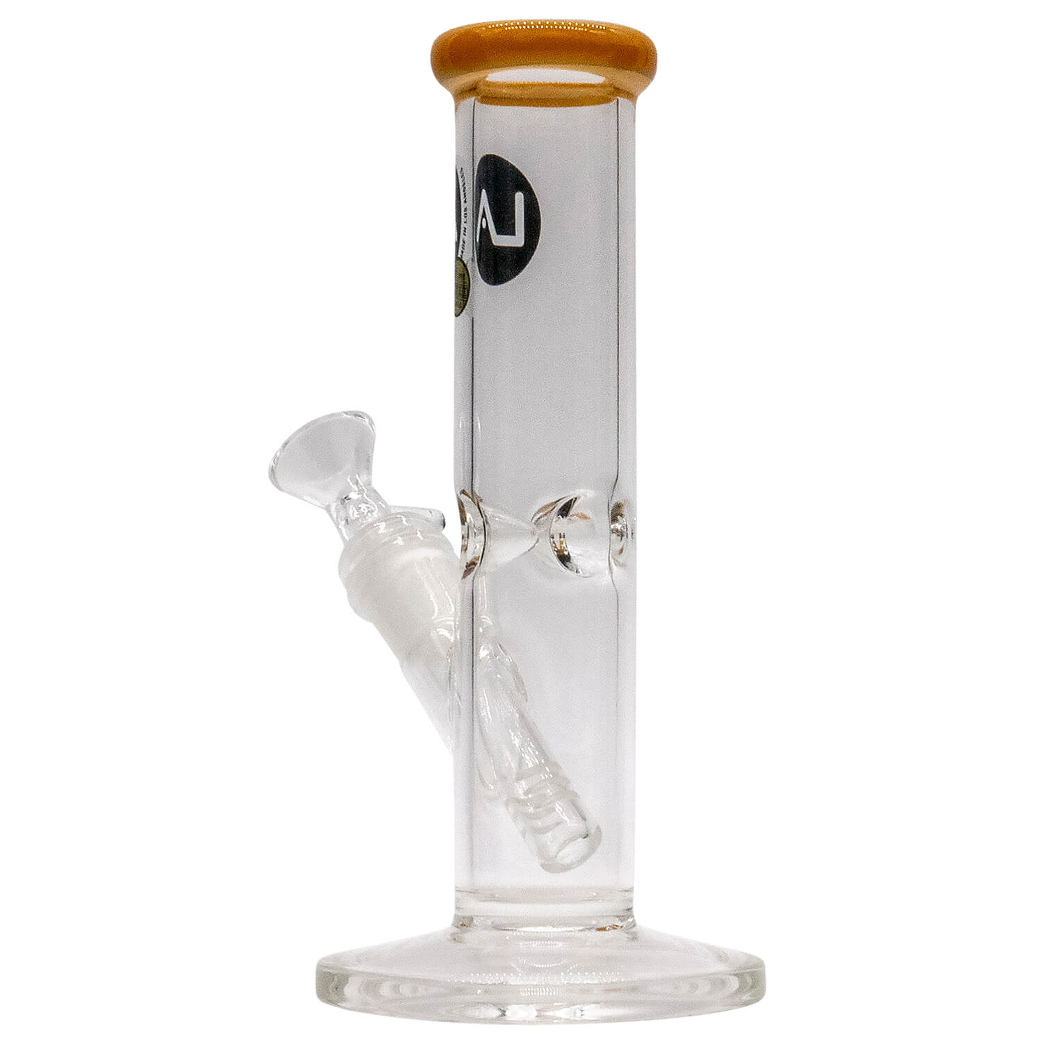 A front view of the 8" Straight Shooter Bong, showing the clear glass tube with a wide base and simple design.