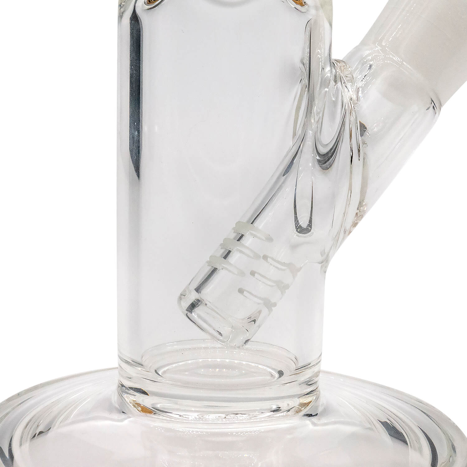 A straight-on view of the 8" Straight Shooter Bong, displaying the clear glass tube with a simple cylindrical shape.