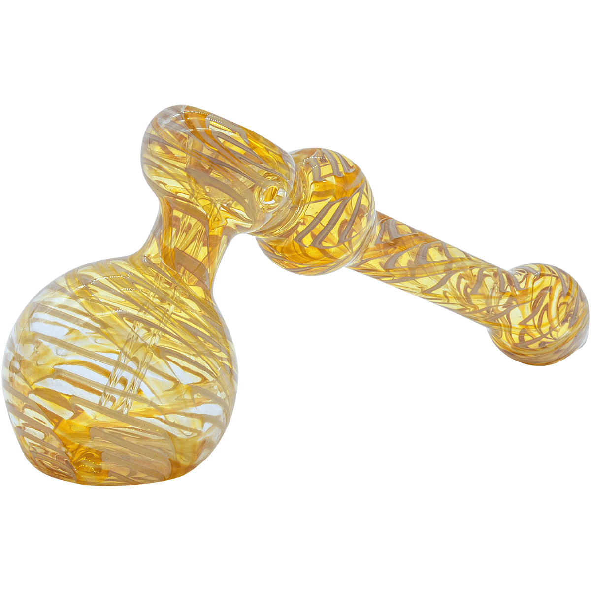 Front view of the "Full Rake" Fumed Hammer Bubbler Pipe, showing a detailed, textured glass piece with a subtle fume effect.