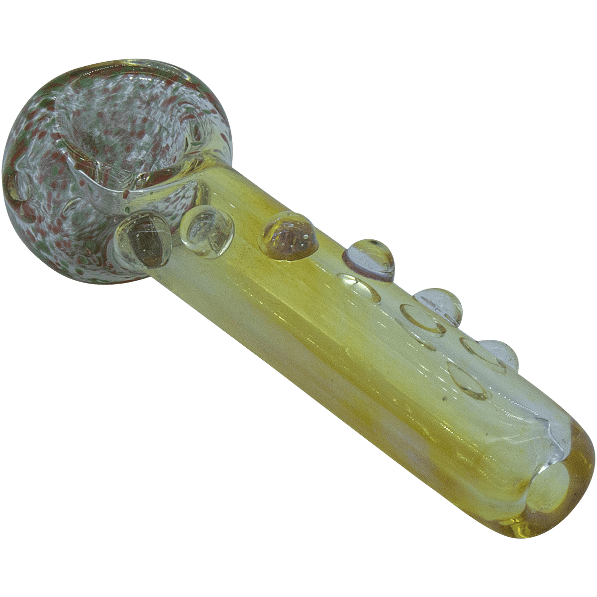 A side view of the “Razorback” Silver Fumed Mini Spoon, showcasing its curved design and silver highlights against a plain white background.