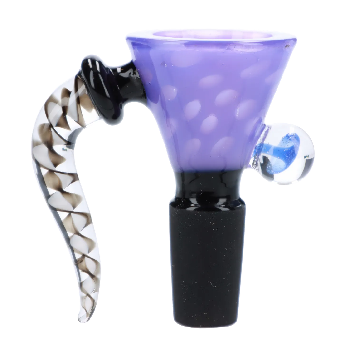 Mushroom Marble Bowl with Long Handle - Male 14mm