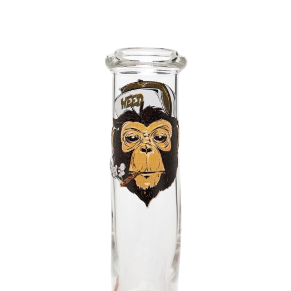 Greenline Monkey Bubble Base Glass Bong | bent neck