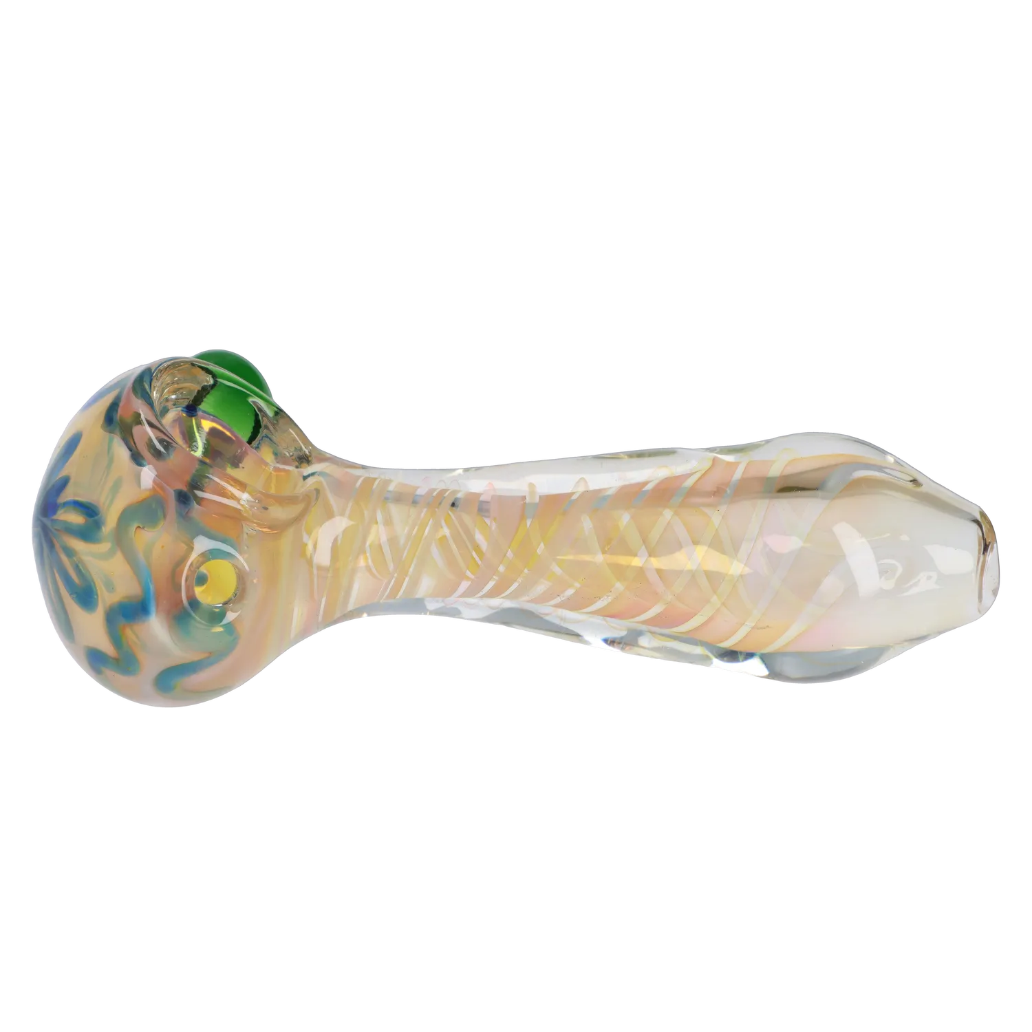 Gold Twisty Spoon Pipe - 5 in.