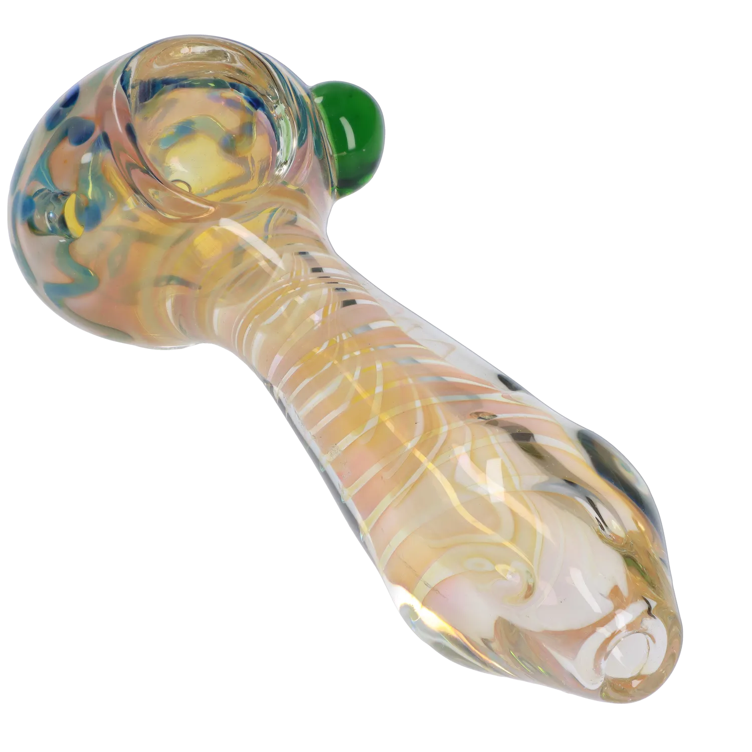 Gold Twisty Spoon Pipe - 5 in.