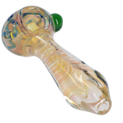 Gold Twisty Spoon Pipe - 5 in.