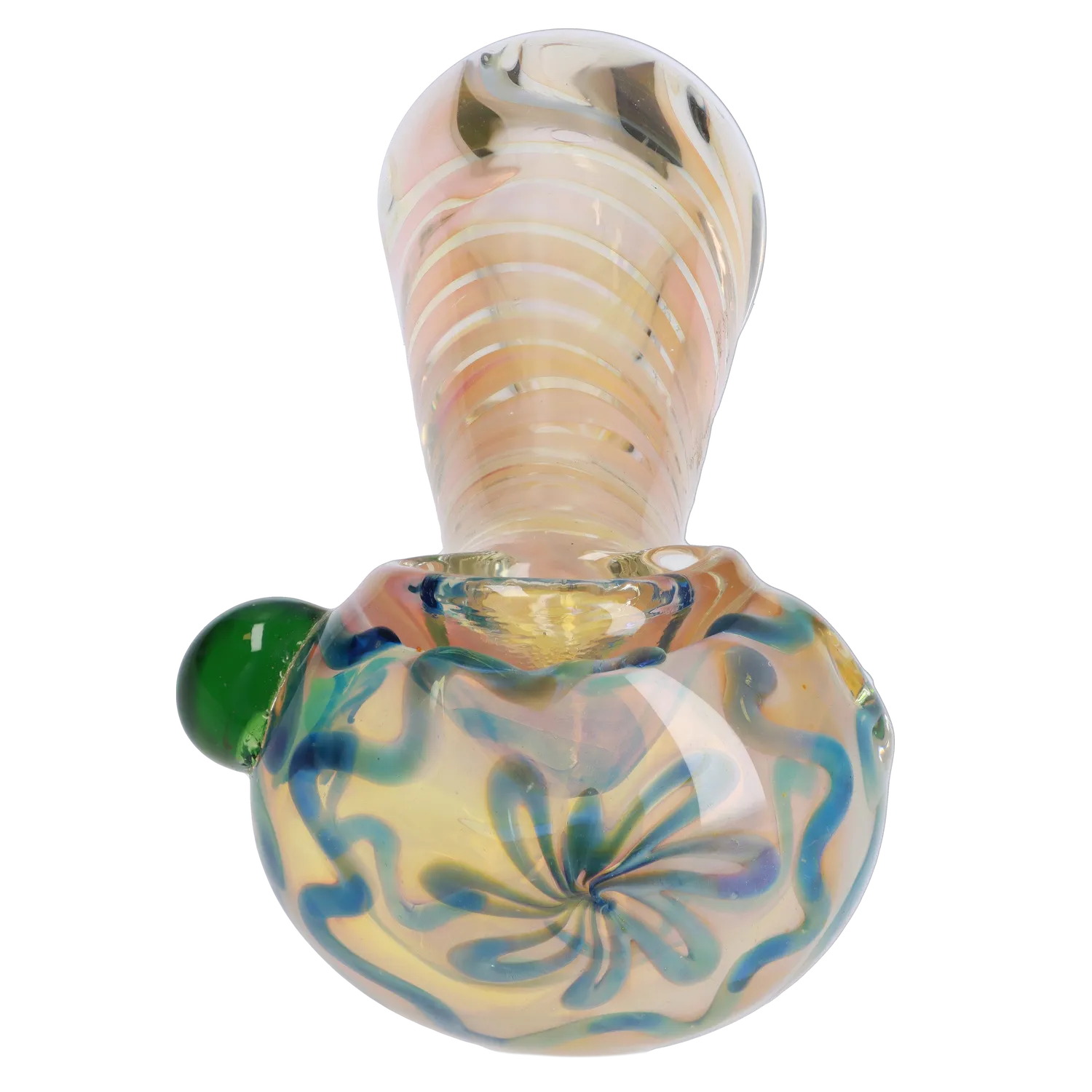 Gold Twisty Spoon Pipe - 5 in.