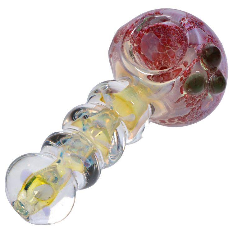 GC Frit Head with Marbles Spoon Pipe - 5 in.