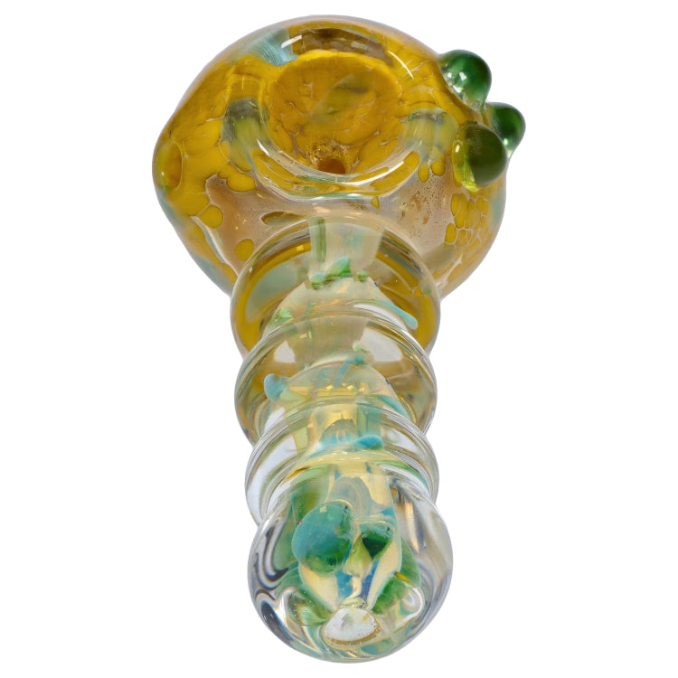 GC Frit Head with Marbles Spoon Pipe - 5 in.