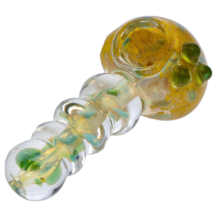 GC Frit Head with Marbles Spoon Pipe - 5 in.