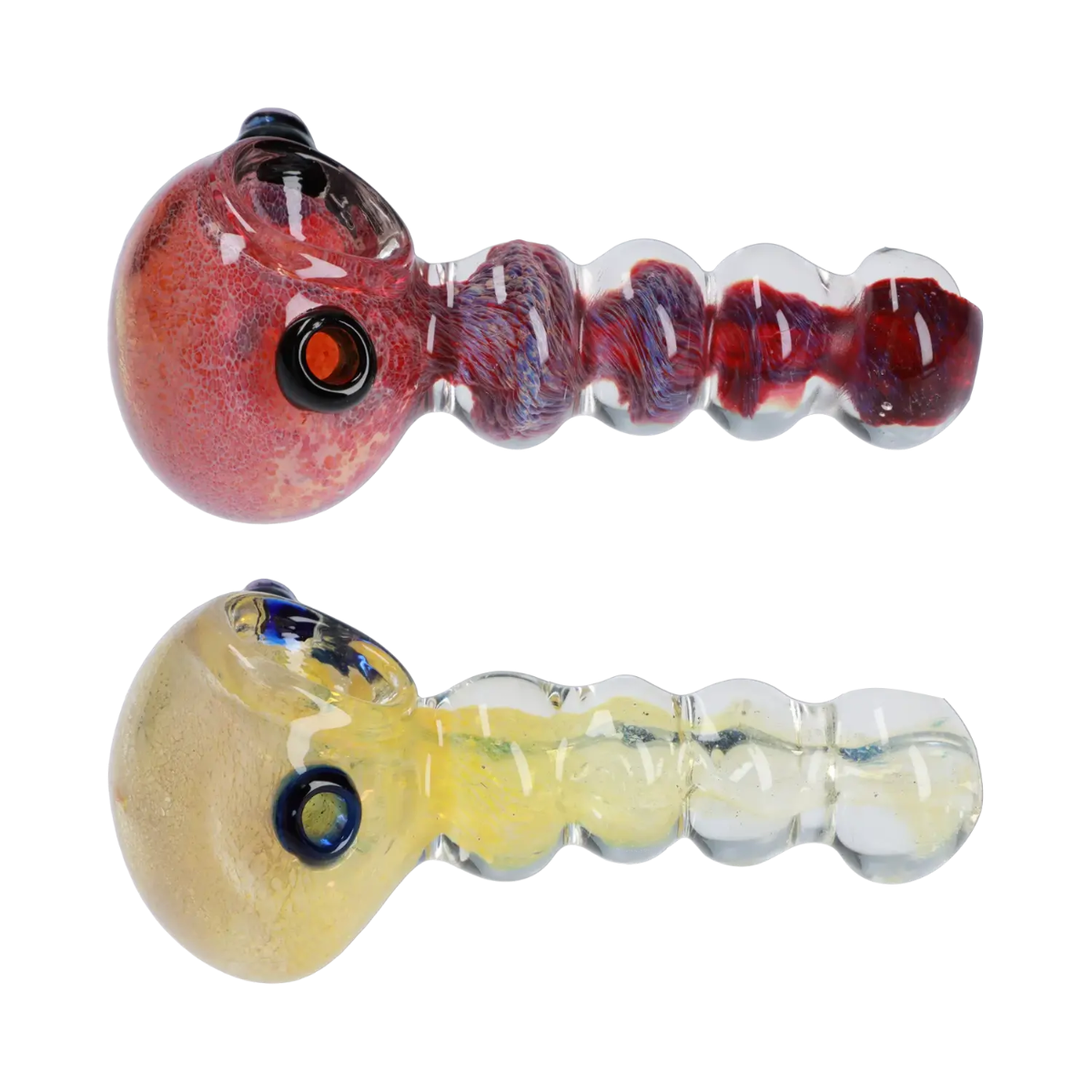 GC Frit Head with Marbles Spoon Pipe - 5 in.