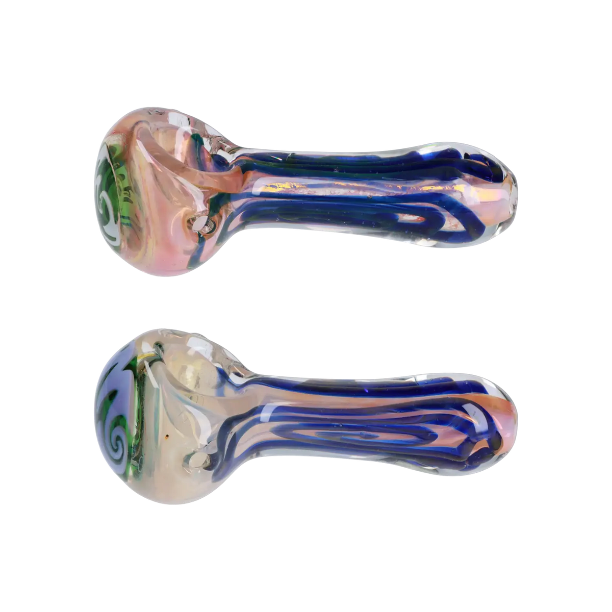 Frit Blood Color Art Pipe - 4 in.