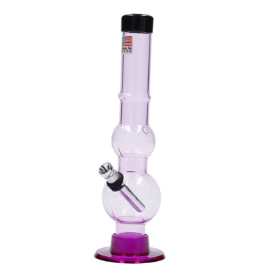 JM Plastics Double Bubble with Grip and Carb Hole Acrylic Bong - 8 in.