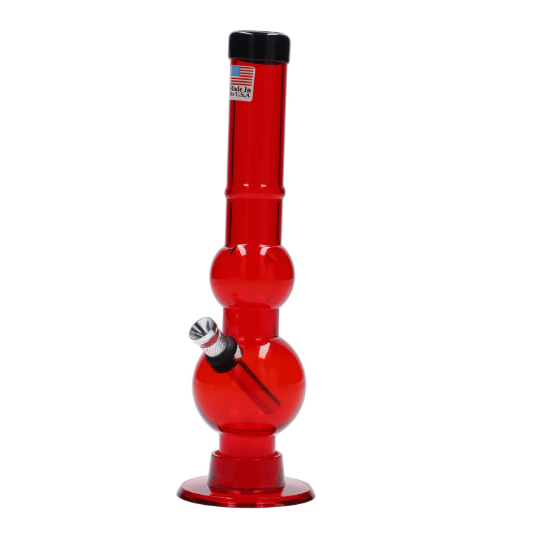 JM Plastics Double Bubble with Grip and Carb Hole Acrylic Bong - 8 in.