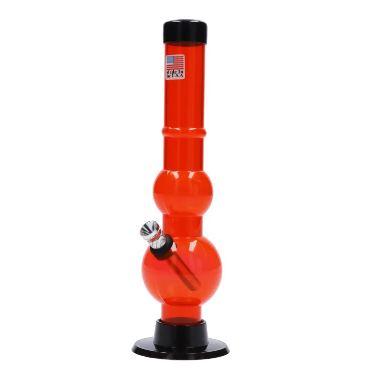 JM Plastics Double Bubble with Grip and Carb Hole Acrylic Bong - 8 in.