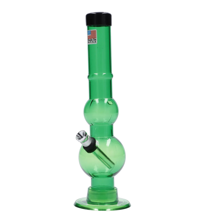JM Plastics Double Bubble with Grip and Carb Hole Acrylic Bong - 8 in.