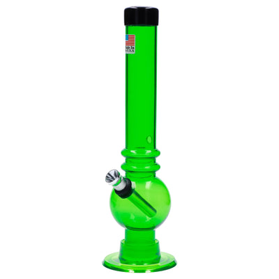 JM Plastics Bubble Base with Grip and Carb Hole Acrylic Bong - 8 in.