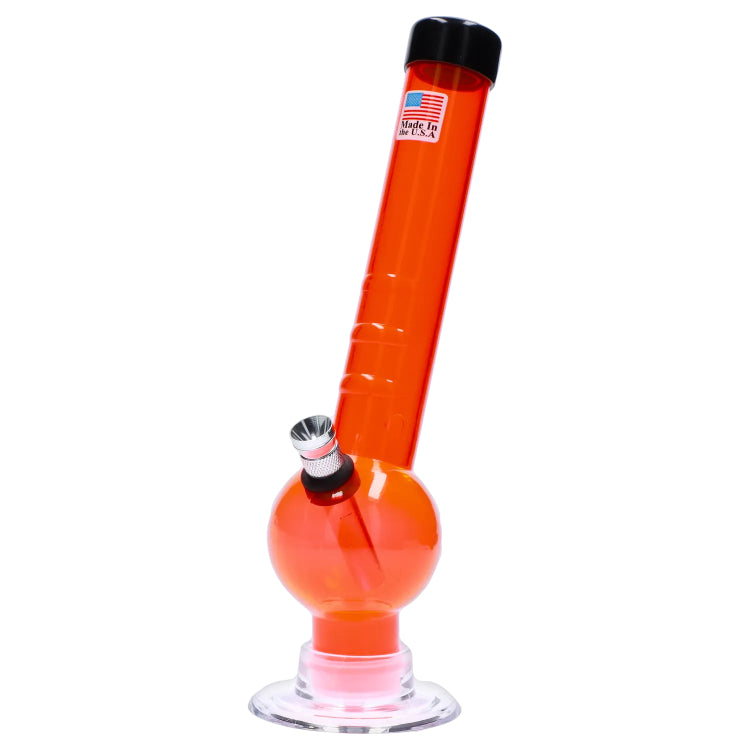 JM Plastics Bent Neck with Grip and Carb Hole Acrylic Bong - 8 in