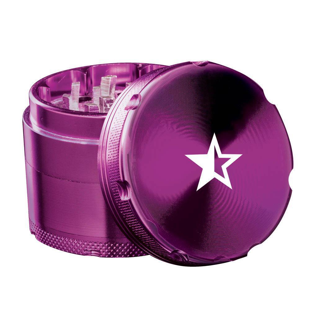 Famous X 4-Part Aluminum Herb Grinder | 50 mm | Purple
