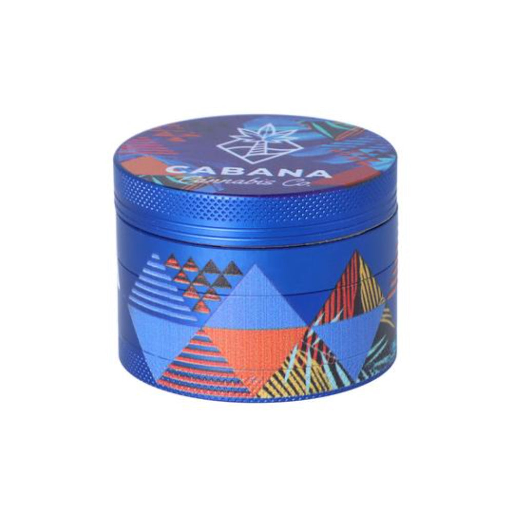 Cabana Cannabis Co. The Dawn 55mm 3 Stage Herb Grinder | Blue | side view 2