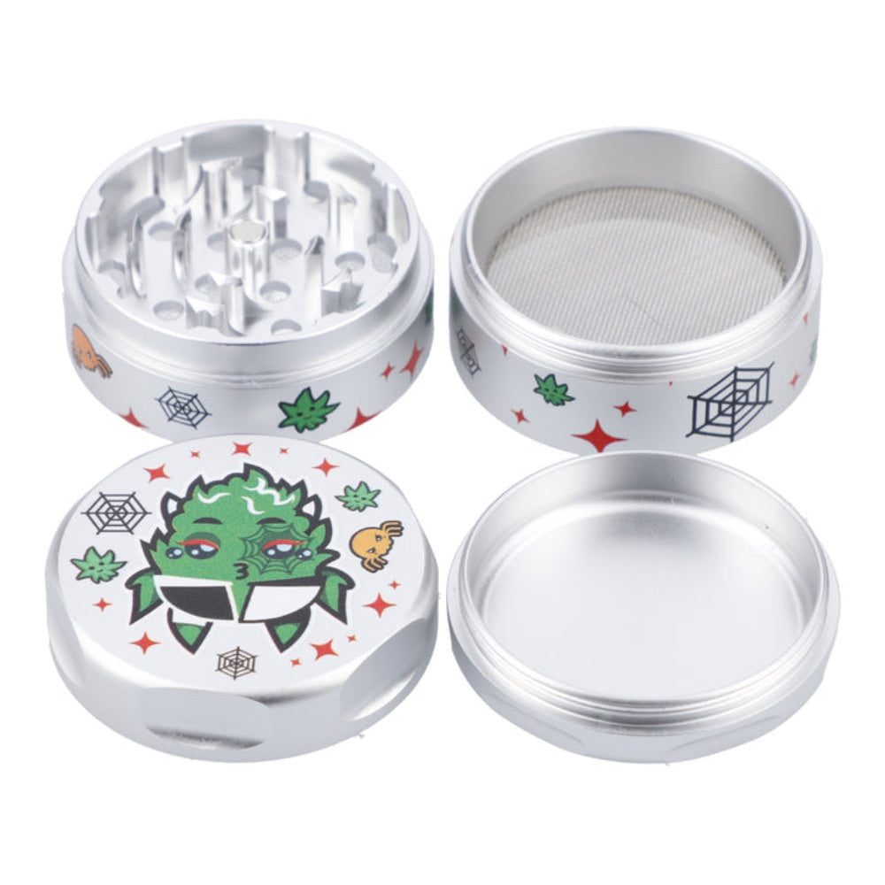 Wido 4-Part Strain Aluminum Grinder | White Widow | disassembled