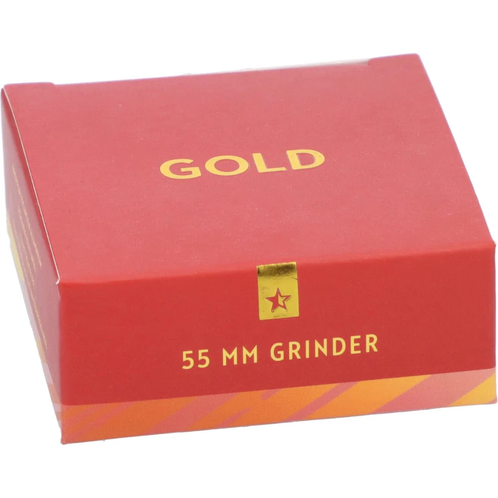 Famous X 1 Stage Herb Grinder | Gold | box