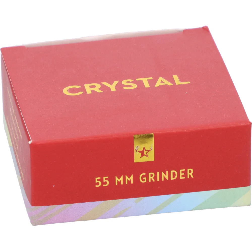 Famous X 1 Stage Herb Grinder | Crystal | box